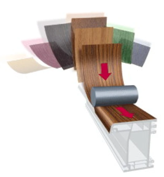 Barevné profily a imitace dřeva